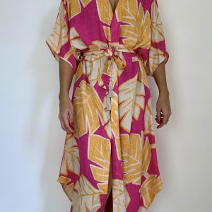 Folhas - Kimono Longo