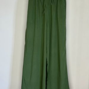Verde Musgo - Calça Pantalona com abertura lateral