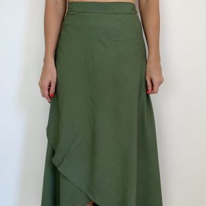 Verde Musgo - Saia Envelope