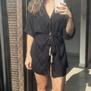 Black - Kimono Curto Preto