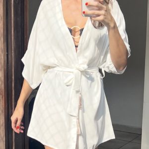 Branco Offwhite - Kimono Curto