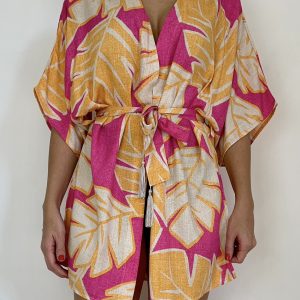 Folhas - Kimono Curto